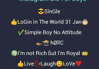 Instagram Bio for Boys Stylish