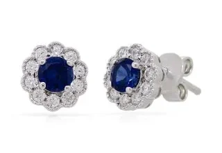 sapphire earrings studs