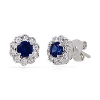 sapphire earrings studs