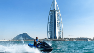 Dubai's Iconic Skyline: A Majestic Backdrop for Jet Skiing Adventures
