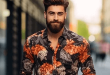 299 Rs Only Flower Style Casual Men Shirt Long Sleeve Thesparkshop