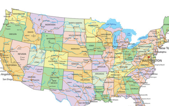 Labeled:Uj3t4zt70_Q= Map of the United States